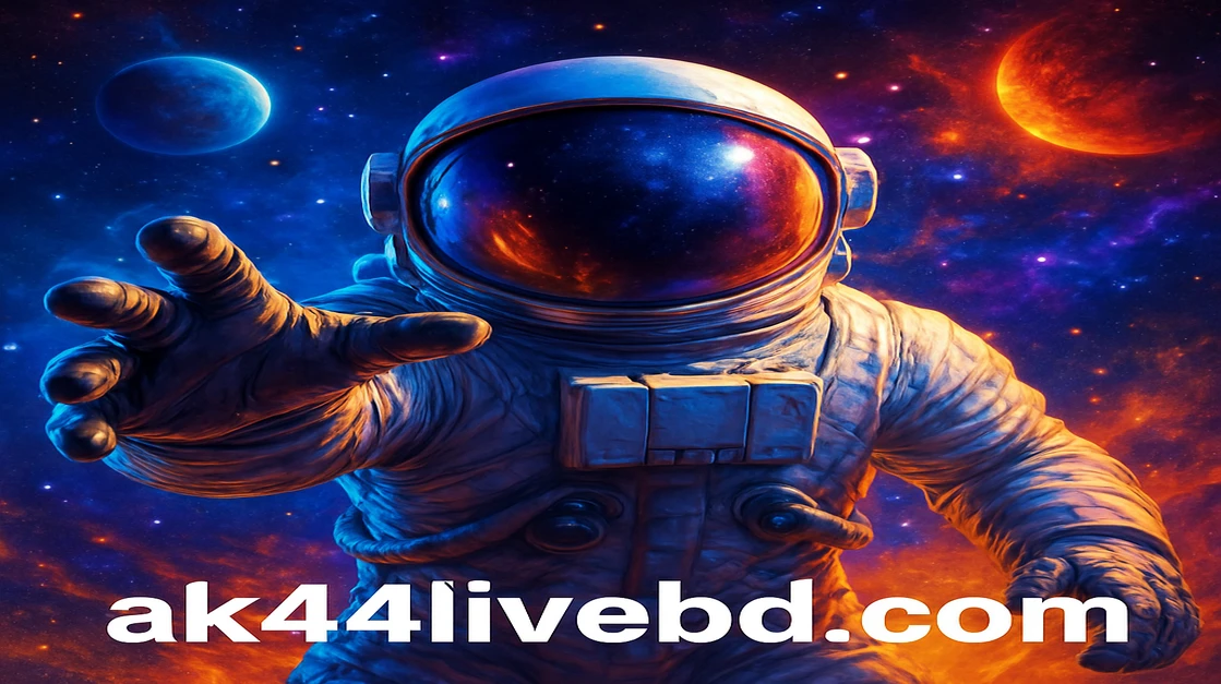 AK44 Live-এ স্পেসম্যান-গেম-এর সাথে একটি মহাজাগতিক ভ্রমণ শুরু করুন। একজন নভোচারী একটি উজ্জ্বল গ্যালাক্সিতে ভাসছে, নক্ষত্র ও গ্রহগুলোর মাঝে একটি সাহসিক অভিযানের জন্য প্রস্তুত।